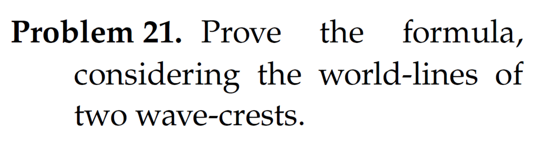 Relativity: Problem 21